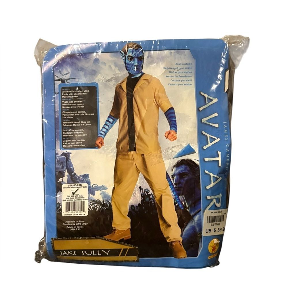 Avatar Jake Sully Adult Men’s Halloween Costume Blue and Tan One Size